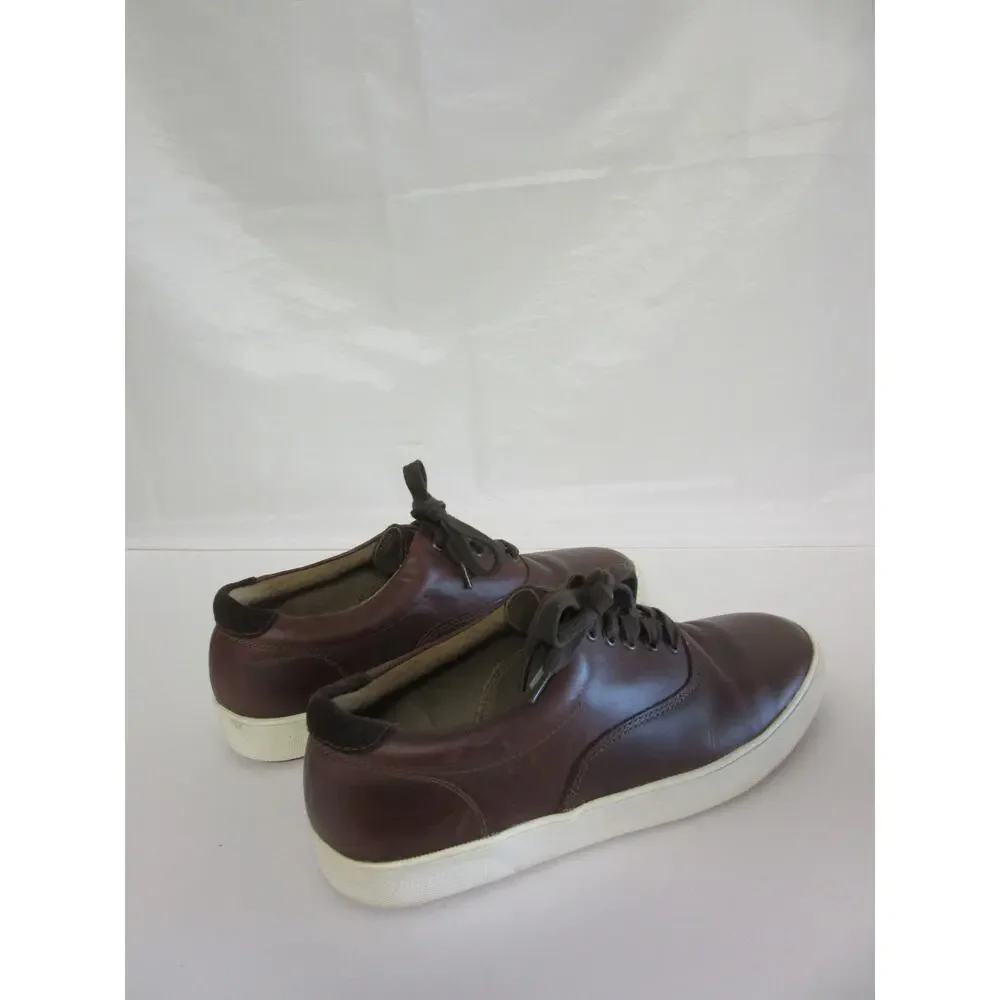 ALDO Men's Brown Leather Low Top 9.5 Lace Up Sneakers